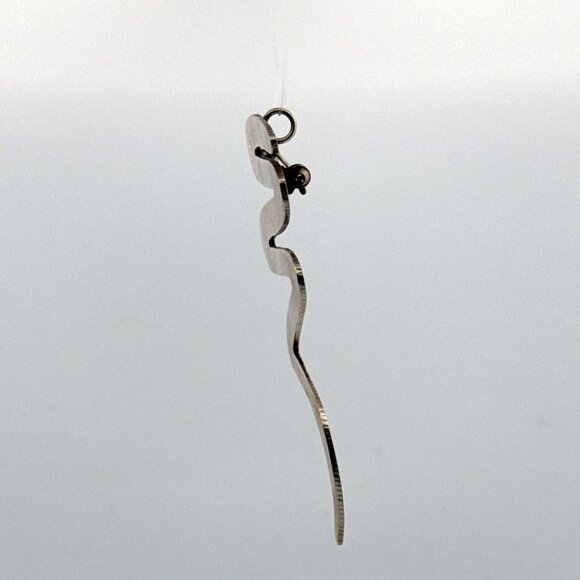 Estate Modernist Sterling Silver 925 Spiral Brooch Pin & Pendant, 77.5mm, 15.7g - Picture 4 of 8